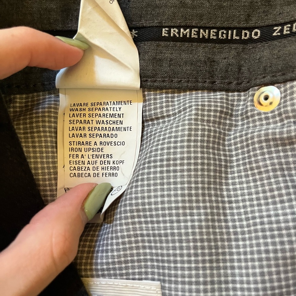 Ermenegildo Zegna Charcoal Trousers - Picture 5 of 6